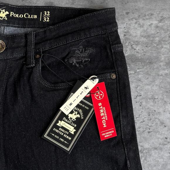 Vintage Y2K Beverly Hills Polo Club Black Grunge Opium Denim Jeans - Picture 3 of 5